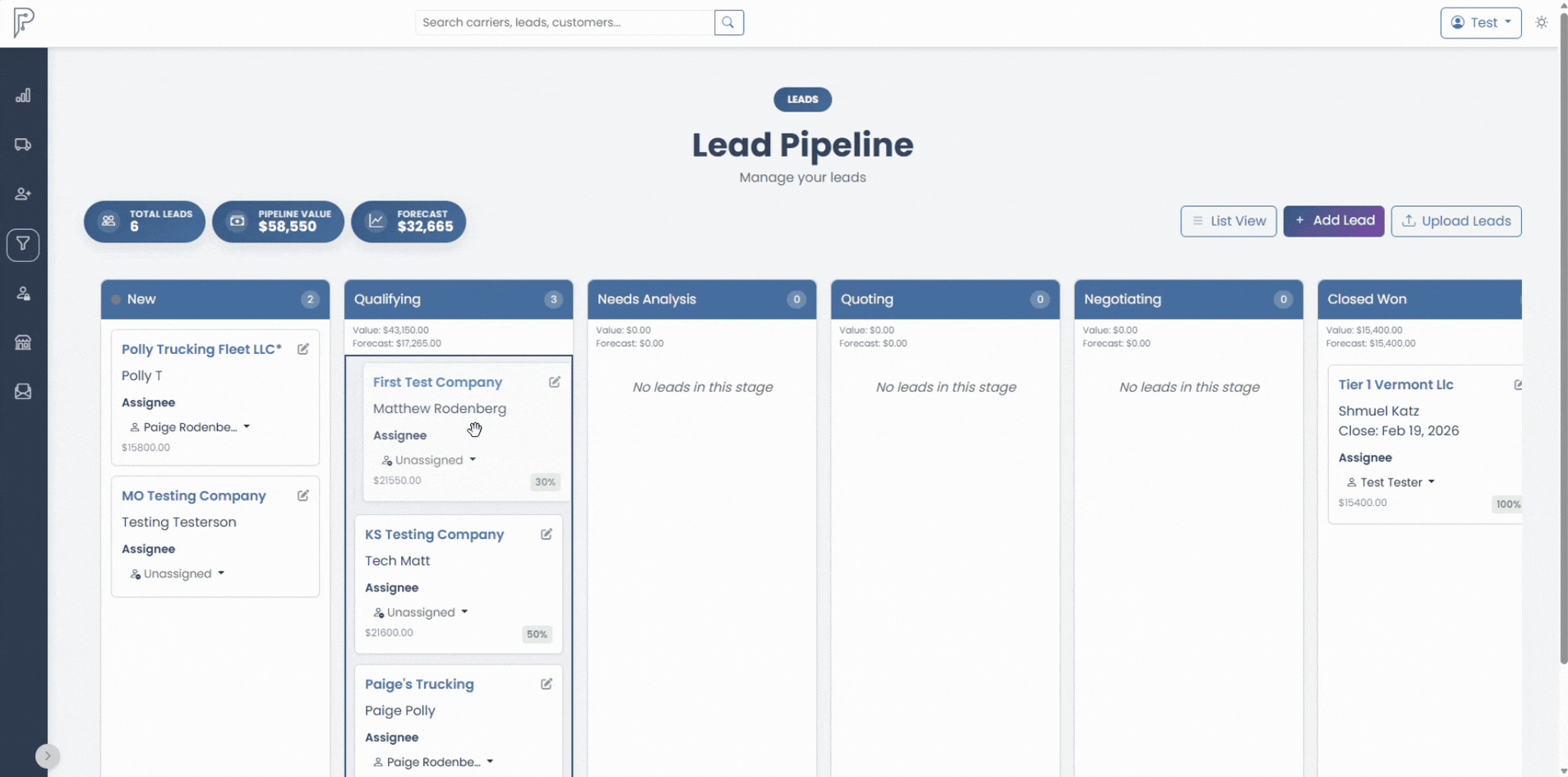 Sales Pipeline Kanban Board